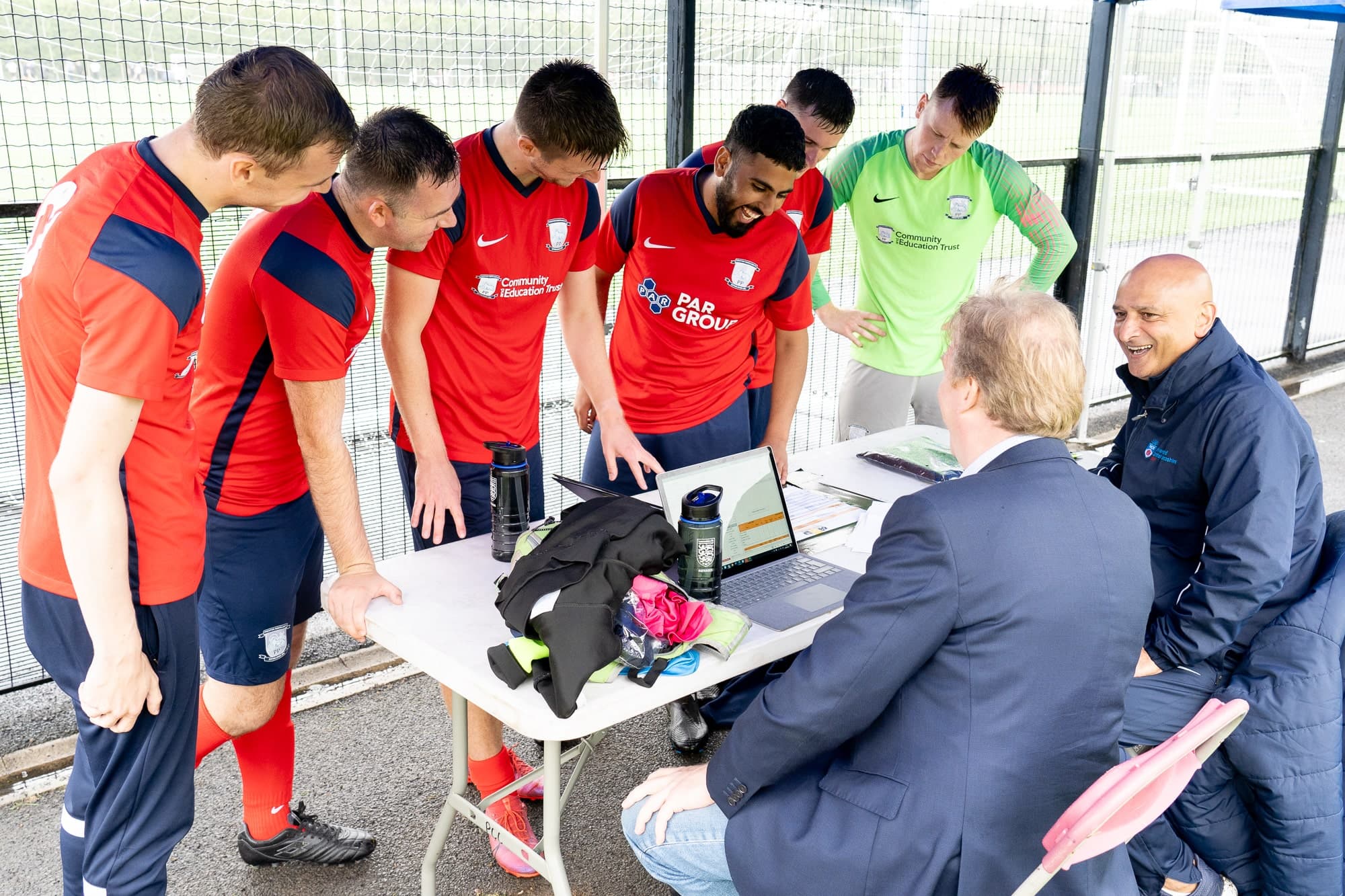 People practicing sports